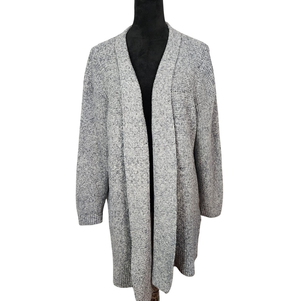 OLD NAVY Size XXL Marled Gray Thick Knit Open Front Cozy Cardigan Casual Office